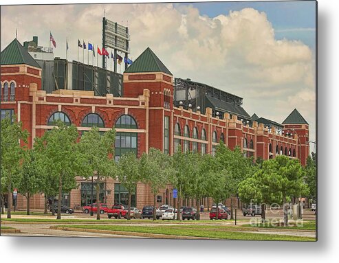 Stadium Metal Print featuring the photograph Texas Rangers Ball Park by Joan Bertucci