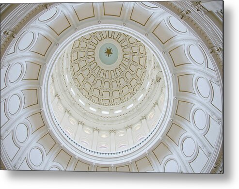 Ceiling Metal Print featuring the photograph Texas State Capitol Building by Meshaphoto