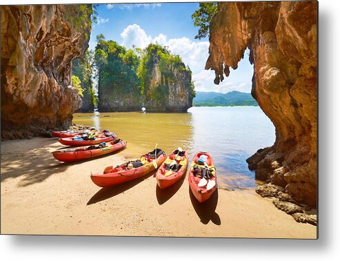 Landscape Metal Print featuring the photograph Thailand - Krabi Province, Phang Nga by Jan Wlodarczyk
