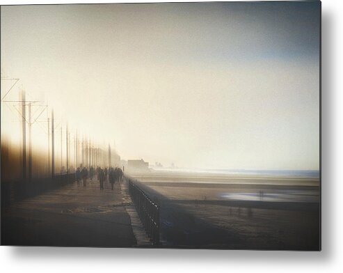 Seaside Metal Print featuring the photograph That Singular Moment When Today Turns Into Yesterday by Bruno Flour