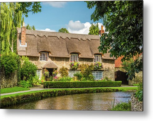 North York Moors Metal Print featuring the photograph Thatched Cottage, Thornton-le-Dale, Yorkshire by David Ross