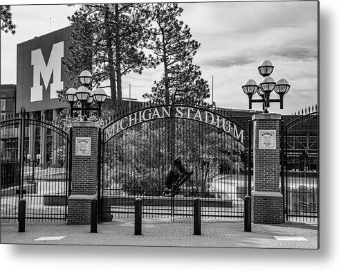 . Big Ten Campus Metal Print featuring the photograph The Big House Entrance by John McGraw