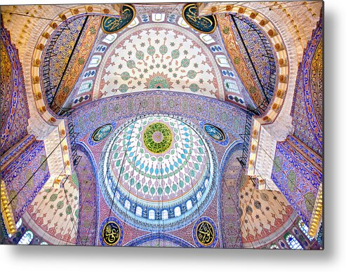 Istanbul Metal Print featuring the photograph The Blue Mosque A by Nora De Angelli