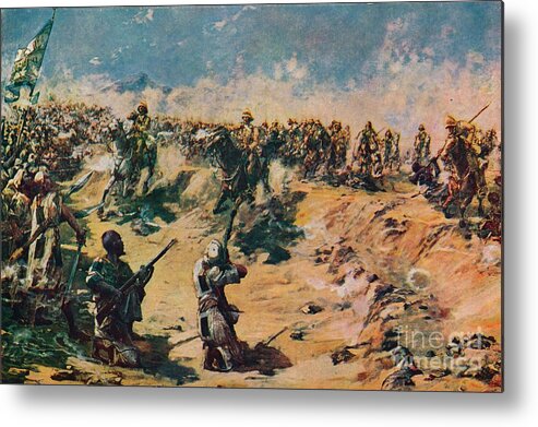 Horse Metal Print featuring the drawing The Charge Of The 21st Lancers by Print Collector