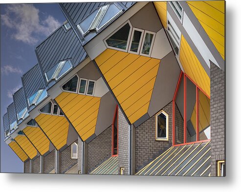 Cubes Metal Print featuring the photograph The Cubes In Row by Theo Luycx