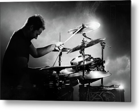 Drummer Metal Print featuring the photograph The Drummer by Johan Swanepoel