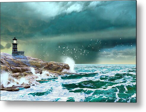 Dieter Carlton Metal Print featuring the digital art The Eye of Neptune by Dieter Carlton