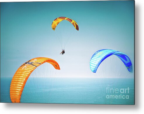 Paragliding Metal Print featuring the photograph The Glide by Becqi Sherman