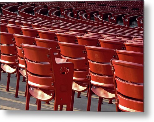 Millennium Park Metal Print featuring the photograph The Lonely Seat by Lynn Fagerlie