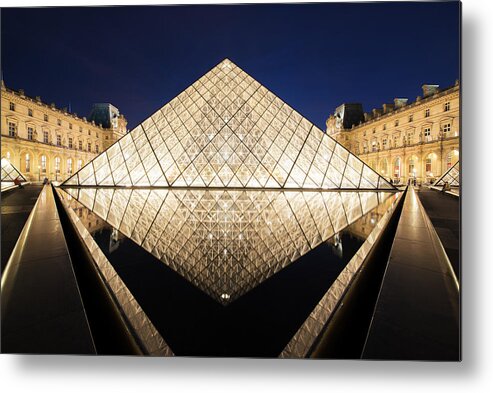 Landscape Metal Print featuring the photograph The Louvre Museum Is One Of The Worlds by Prasit Rodphan