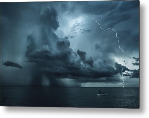 Cloud Metal Print featuring the photograph The Monster by Paolo Lazzarotti