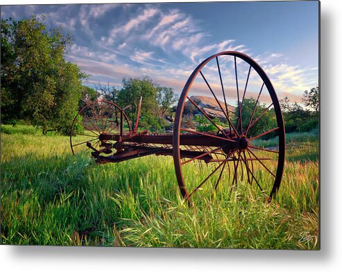 Mower Metal Print featuring the photograph The Old Hay Rake 2 by Endre Balogh