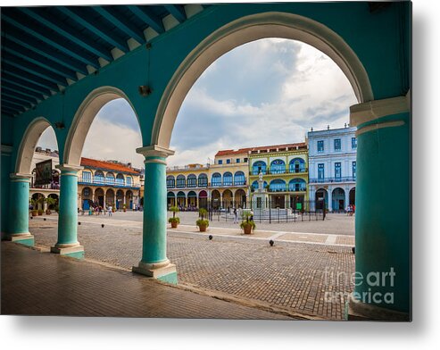 City Metal Print featuring the photograph The Old Square Or Plaza Vieja by Maurizio De Mattei