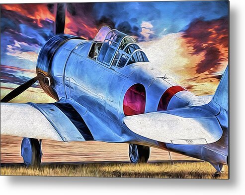 Warbird Metal Print featuring the digital art The Pride of the Rising Sun by JC Findley