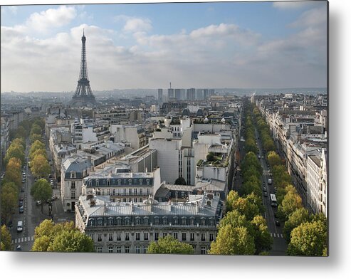 Built Structure Metal Print featuring the photograph The Skyline That Is Located In Paris by S. Greg Panosian