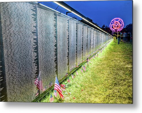 America Metal Print featuring the photograph The Wall That Heals at Crystal Bridges Buckyball by Gregory Ballos