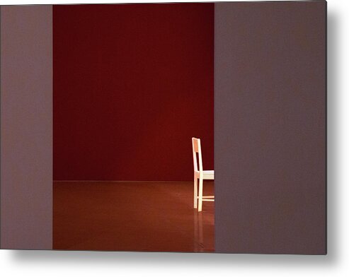 Chair Metal Print featuring the photograph The White Chair by Inge Schuster