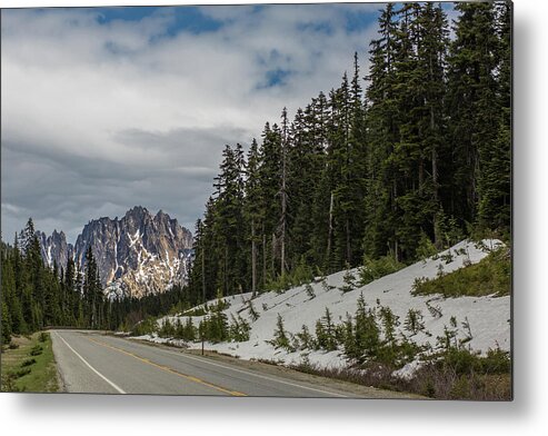 Mountain Metal Print featuring the photograph A mountain at the end of the road, North Cascades National Park, Washington by Julieta Belmont