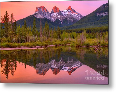 Three Sisters Metal Print featuring the photograph Three Sisters Sunrise Spectacular by Adam Jewell