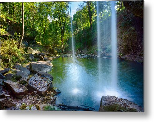 Pittsburgh Metal Print featuring the photograph Through the Waterfall by Amanda Jones