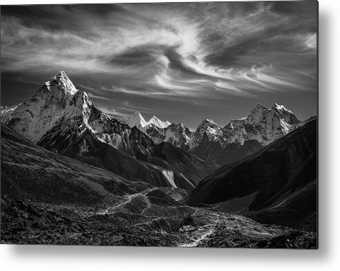 Thukla Pass Metal Print featuring the photograph Thukla Pass En Route To Everest by Owen Weber