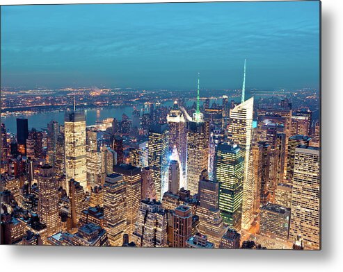 Downtown District Metal Print featuring the photograph Time Square, New York City by Pawel.gaul