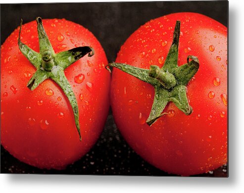 Two Objects Metal Print featuring the photograph Tomato Friends by Lola Takes Pictures