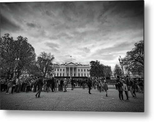 Armed Forces Metal Print featuring the photograph Tourists on PA Ave 2 by Bill Chizek