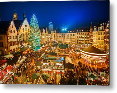 German Metal Print featuring the photograph Traditional Christmas Market by S.borisov