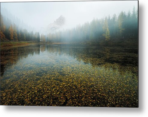 Dolomites Metal Print featuring the photograph Tre Cime Concealed by Paolo Giudici