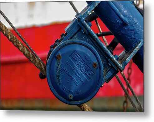 Pulley Metal Print featuring the photograph Troller Pullmaster Winch by Susan Candelario