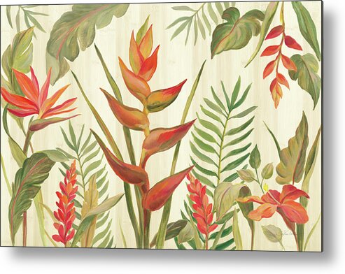 Bird Of Paradise Metal Print featuring the painting Tropical Garden Vii by Silvia Vassileva