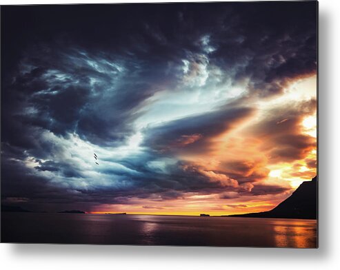 Sky Metal Print featuring the photograph Trouble in the Sky by Philippe Sainte-Laudy
