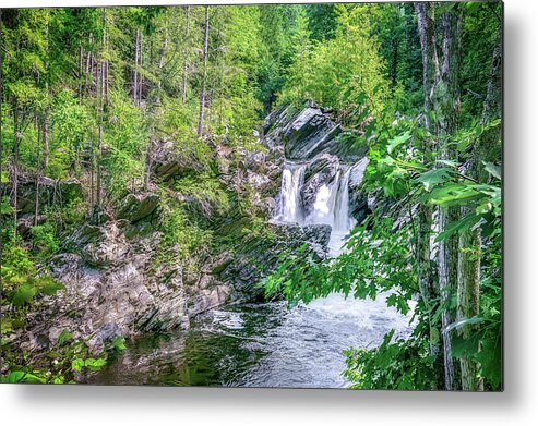 Waterfall Metal Print featuring the photograph Twin Falls by Mike Whalen