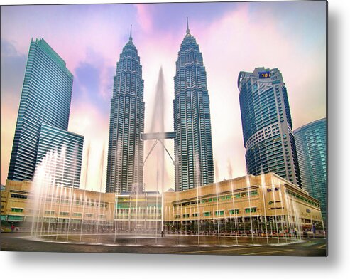 Southeast Asia Metal Print featuring the photograph Twin Tower At Klcc by Seng Chye Teo