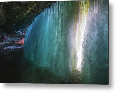 Minneapolis Metal Print featuring the photograph Ice caves under the Minnehaha Falls by Jay Smith