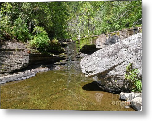 Savage Gulf Metal Print featuring the photograph Upper Greeter Falls by Phil Perkins