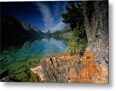 Scenics Metal Print featuring the photograph Usa, Montana, Glacier Np, Lake St by Art Wolfe