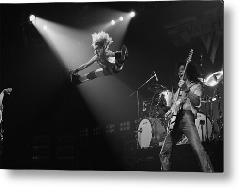 Singer Metal Print featuring the photograph Van Halen At The Rainbow by Fin Costello