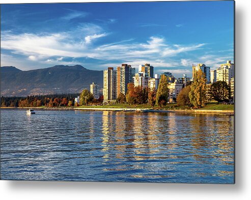 Alex Lyubar Metal Print featuring the photograph Vancouver skyline by Alex Lyubar