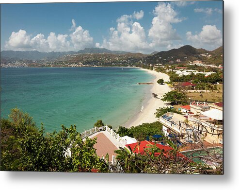 Outdoors Metal Print featuring the photograph View Of Grand Anse Bay And Beach Near by Gallo Images/danita Delimont