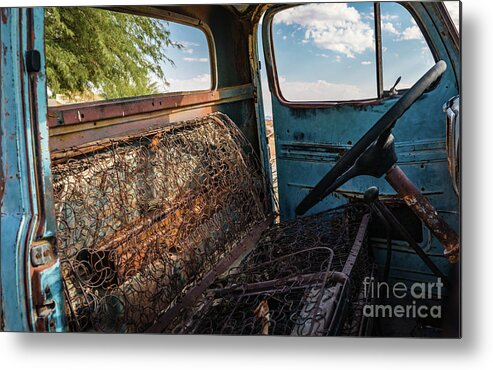 Car Metal Print featuring the photograph Vintage comfort by Lyl Dil Creations