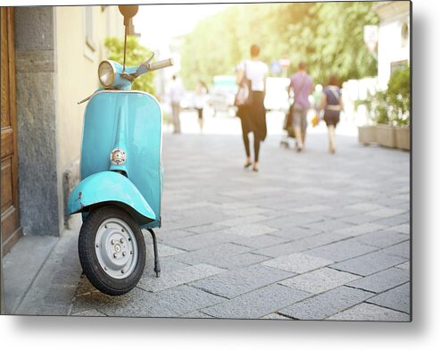 People Metal Print featuring the photograph Vintage Motorcycle by Massimo Merlini