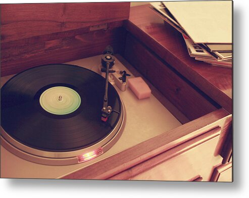 Music Metal Print featuring the photograph Vintage Music by Laura Camilotto
