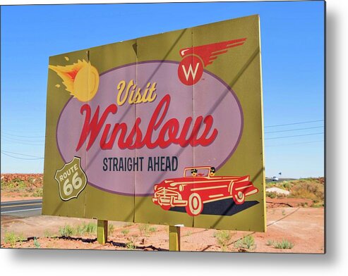 Winslow Metal Print featuring the photograph Visit Winslow by Marisa Geraghty Photography