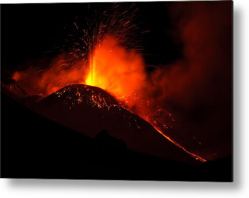 Etna Metal Print featuring the photograph Volcanic Show by Simone Genovese