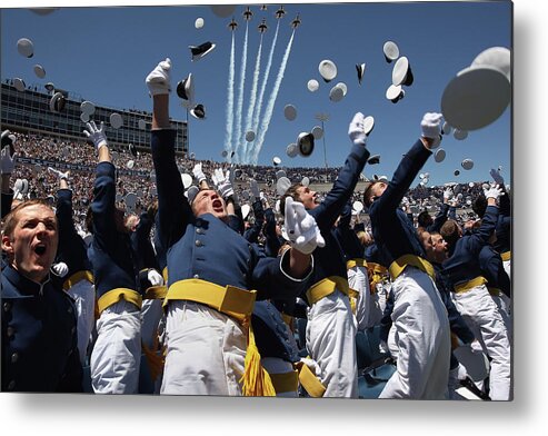 Education Metal Print featuring the photograph Vp Biden Gives Commencement Address At by John Moore