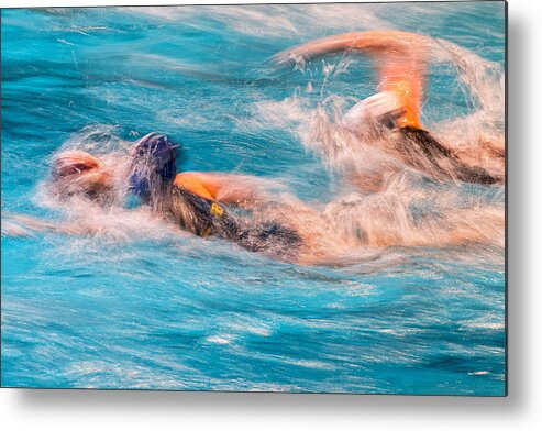 Water Metal Print featuring the photograph Water Polo - Girl by Dusan Ignac