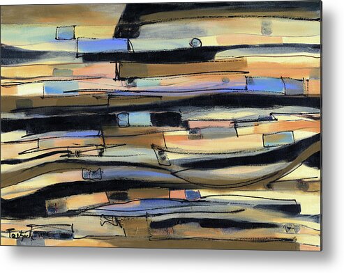 Waves Metal Print featuring the painting Waves of Grain And Sky by Lynne Taetzsch