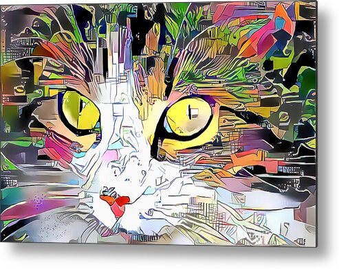 Golden Eyes Metal Print featuring the digital art What Big Golden Eyes You Have by Don Northup